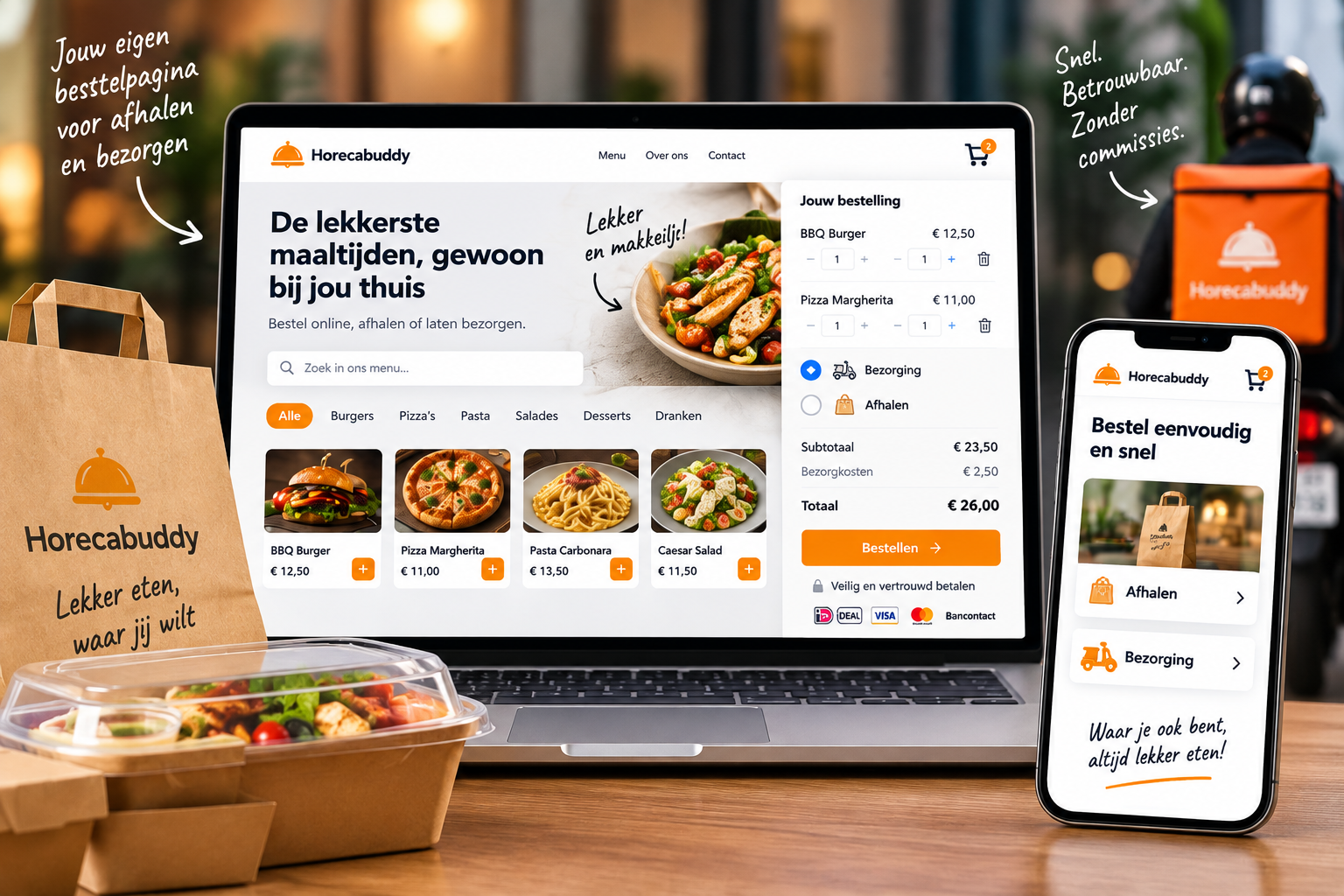 Horecabuddy bezorg- en afhaalsoftware